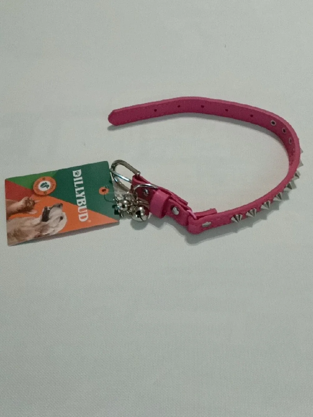 Pink Spiked Leather 😺 Cat Collars for Boy Girl Size S